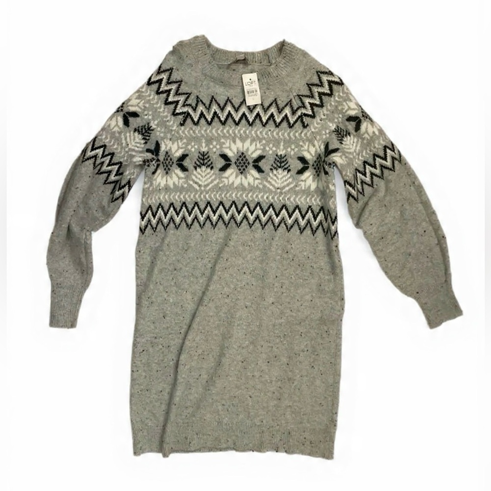 💫NWT🔖 LOFT Patterned Women's Sweater Dress size Small